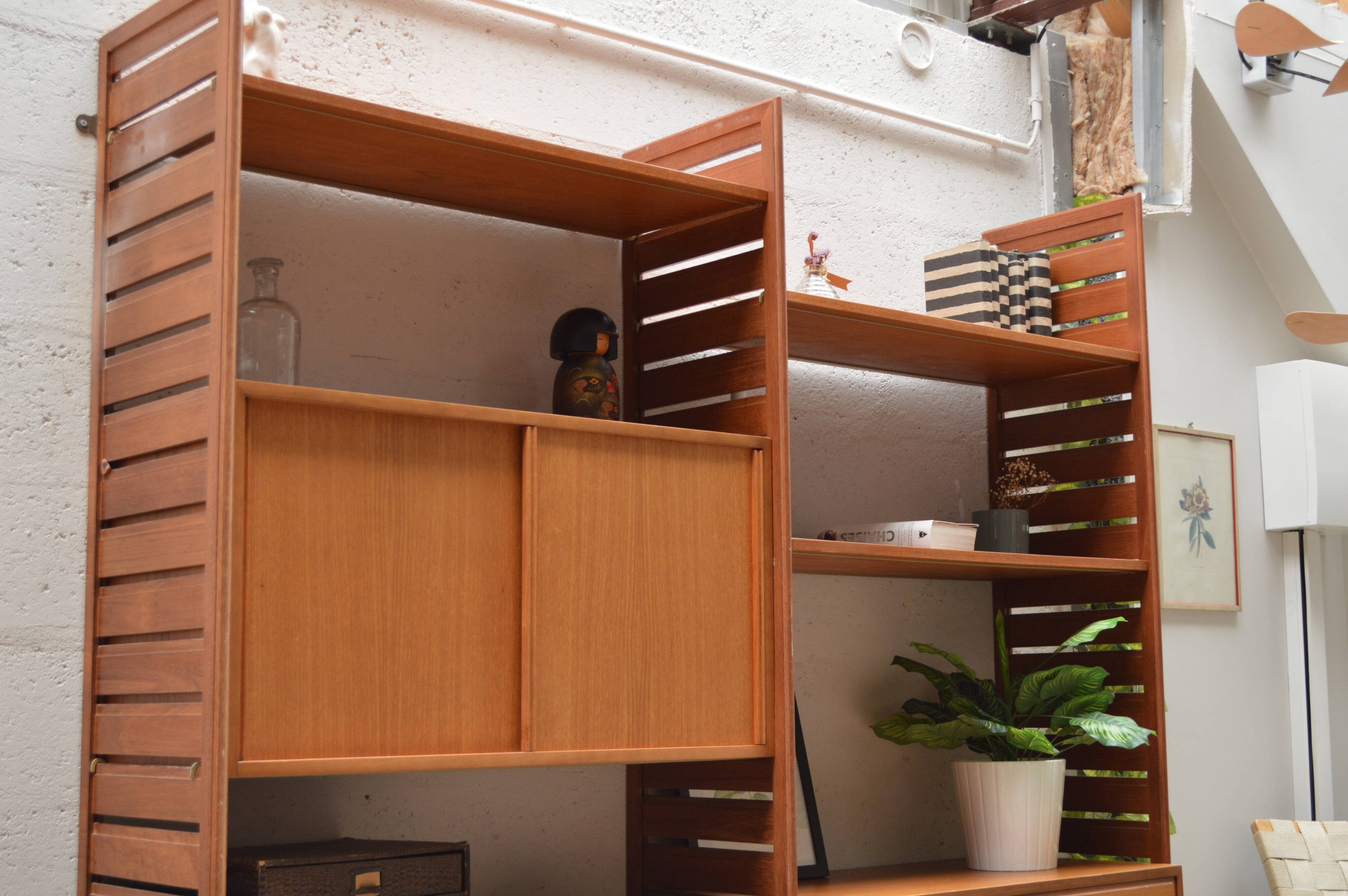 Large modular Ladderax bookshelf 186 cm