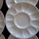 Set of 6 Vintage Mimosa Egg Plates – Speckled Cream Ceramic