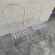 Pair of 19th century wrought iron garden chairs