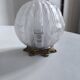 Art Deco ceiling light in frosted glass and bronze 1920