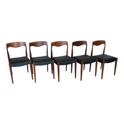 5 chaises scandinaves style Niels Otto Møller