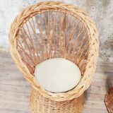 Vintage wicker armchairs