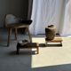 Small low bench in old teak from Indonesia H16 L39