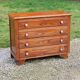 Vintage oak chest of drawers from the 50s compass feet 4 drawers