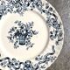 Longchamp ironstone dinner plate, "Ribbons" service