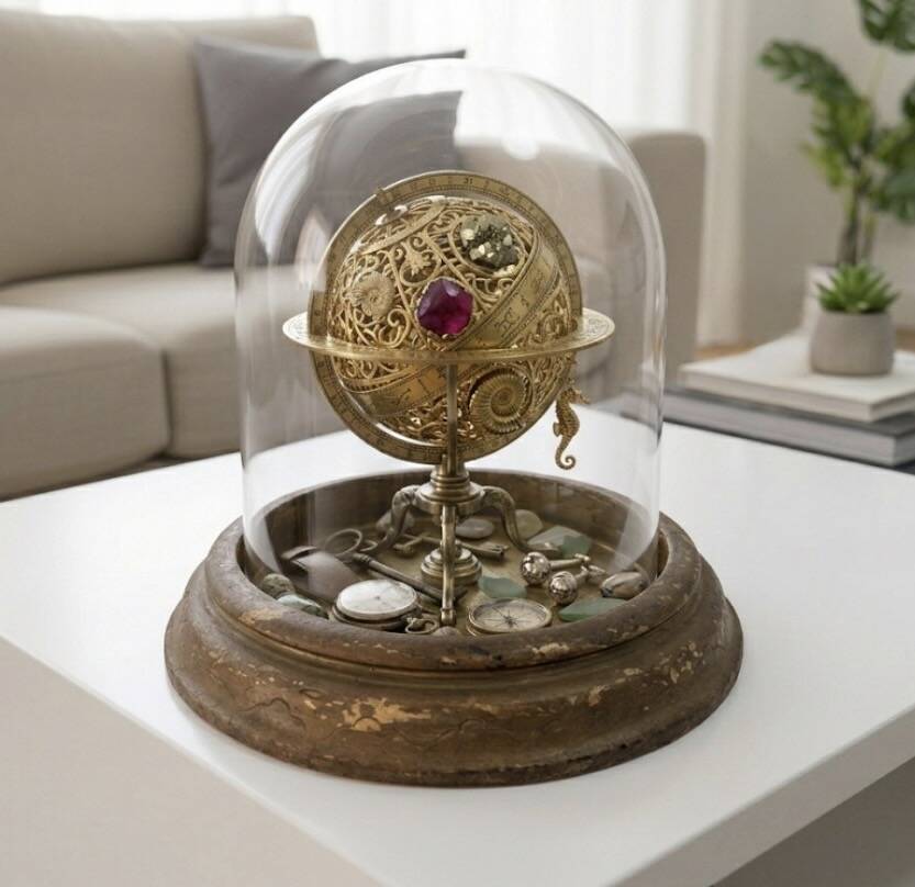 Golden leaf wooden base from the 19th century