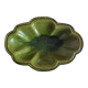 Ribbed dish in green glazed stoneware Dieulefit Poet Laval 1950