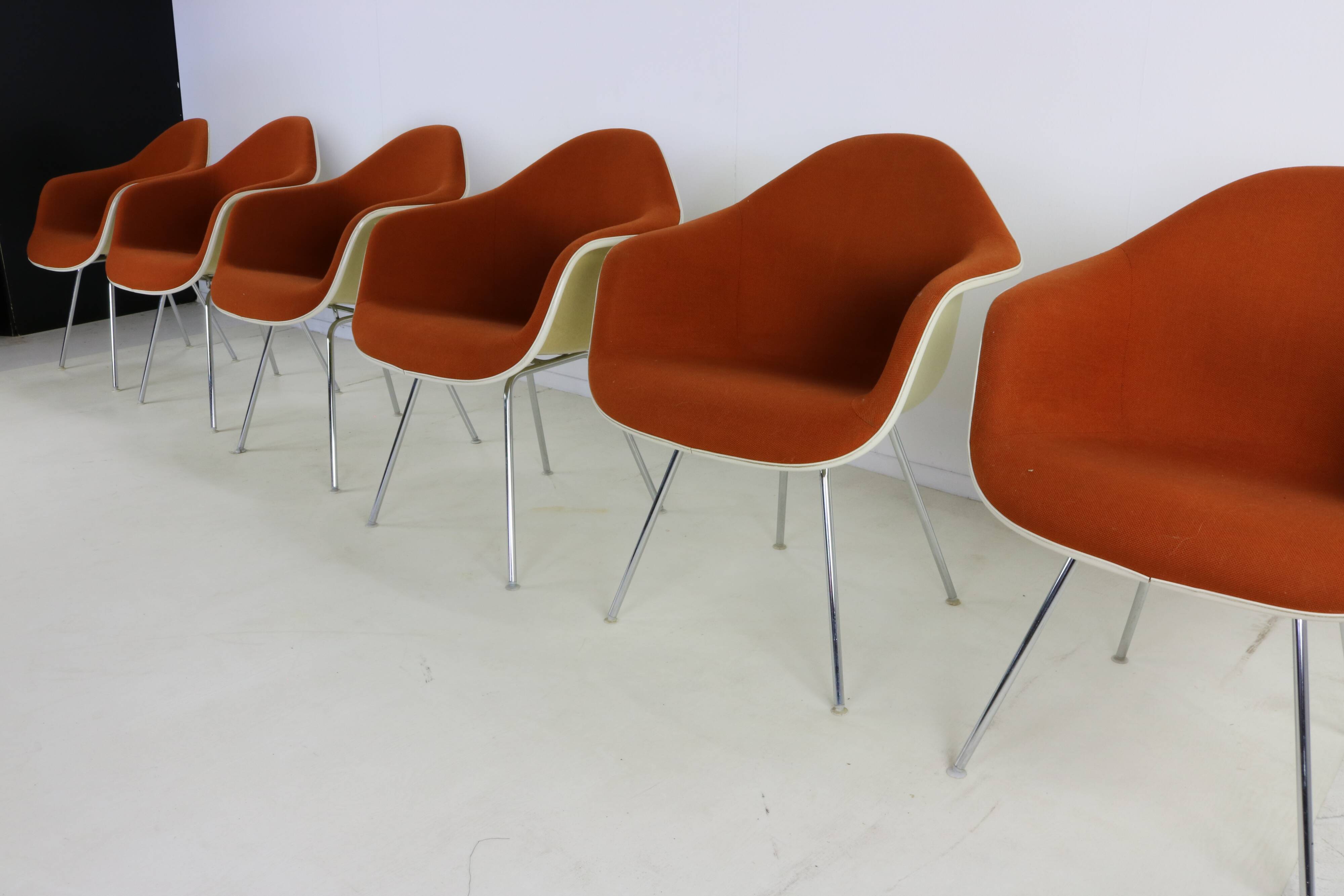 Set of six dining chairs by Charles Eames