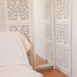 carved wooden screen