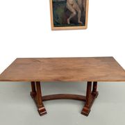 Table de repas ou bureau Art Déco en chêne et hêtre – Années 1930