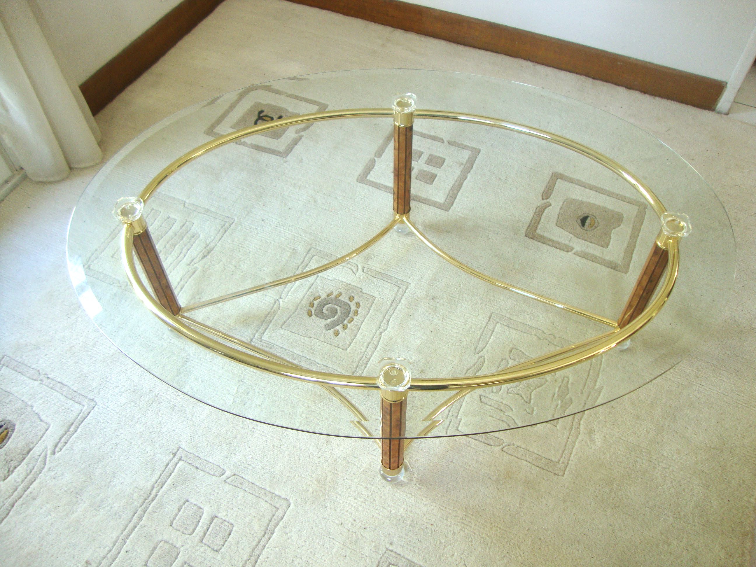 70s oval coffee table