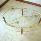 70s oval coffee table