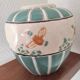 Vase boule céramique cloisonnée décor canards sauvages