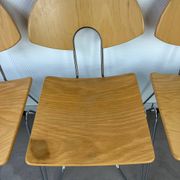 6 Mikado chairs 1800, stackable, design by Walter Leeman for Kusck&co.