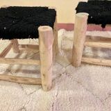 Duo tabouret boucherouite noir
