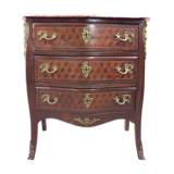 Commode en marqueterie de cubes d'époque Napoléon III