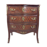 Commode en marqueterie de cubes d'époque Napoléon III