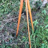 Tripod lampfloor, with vintage conical lampshade, 60s