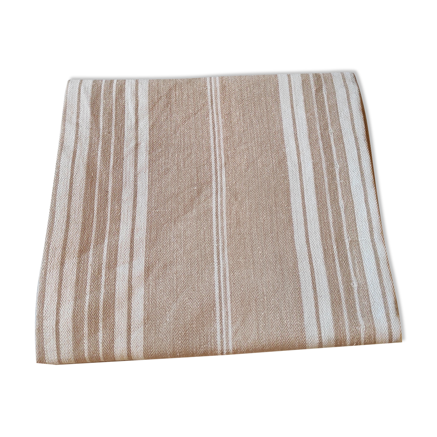 Serviette ou torchon ancien en toile à matelas