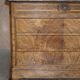 Antique walnut commode from 1860 with a marble top and original key.