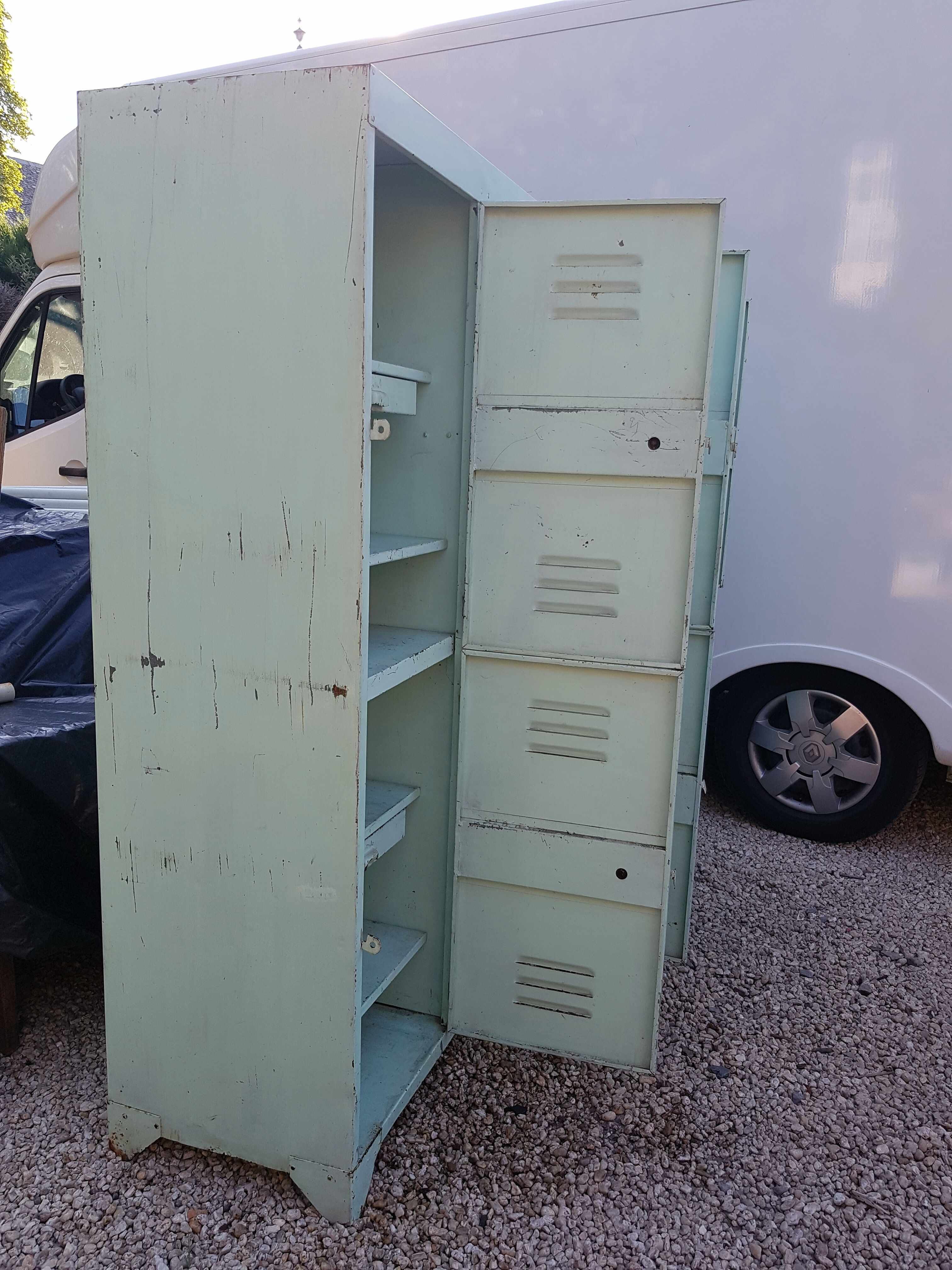 Industrial metal cloakroom 6 doors