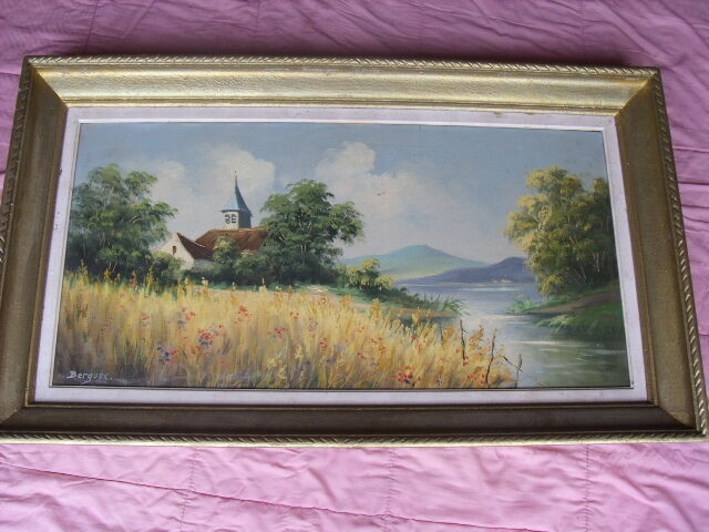 Peinture sur toile signé bergoux