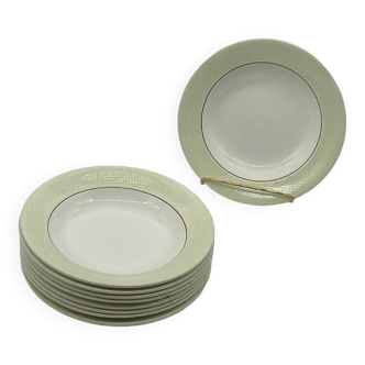 Service d’assiettes creuses / à soupe, salins , isoard,  vintage , anciennes
