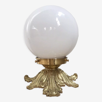 Opline and brass lamp