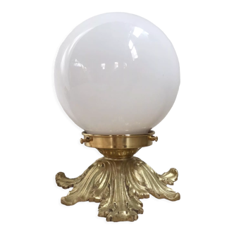 Opline and brass lamp