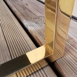 Metal and wood coffee table