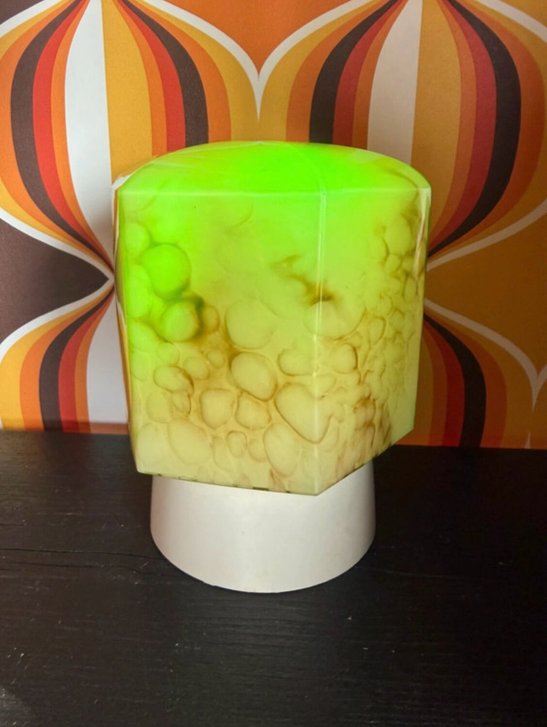 Art Deco ceiling light in uranium glass (ouraline) – Czechoslovakia – year