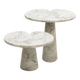 Original Angelo Mangiarotti Italian "Eros" Carrara Marble Side Tables