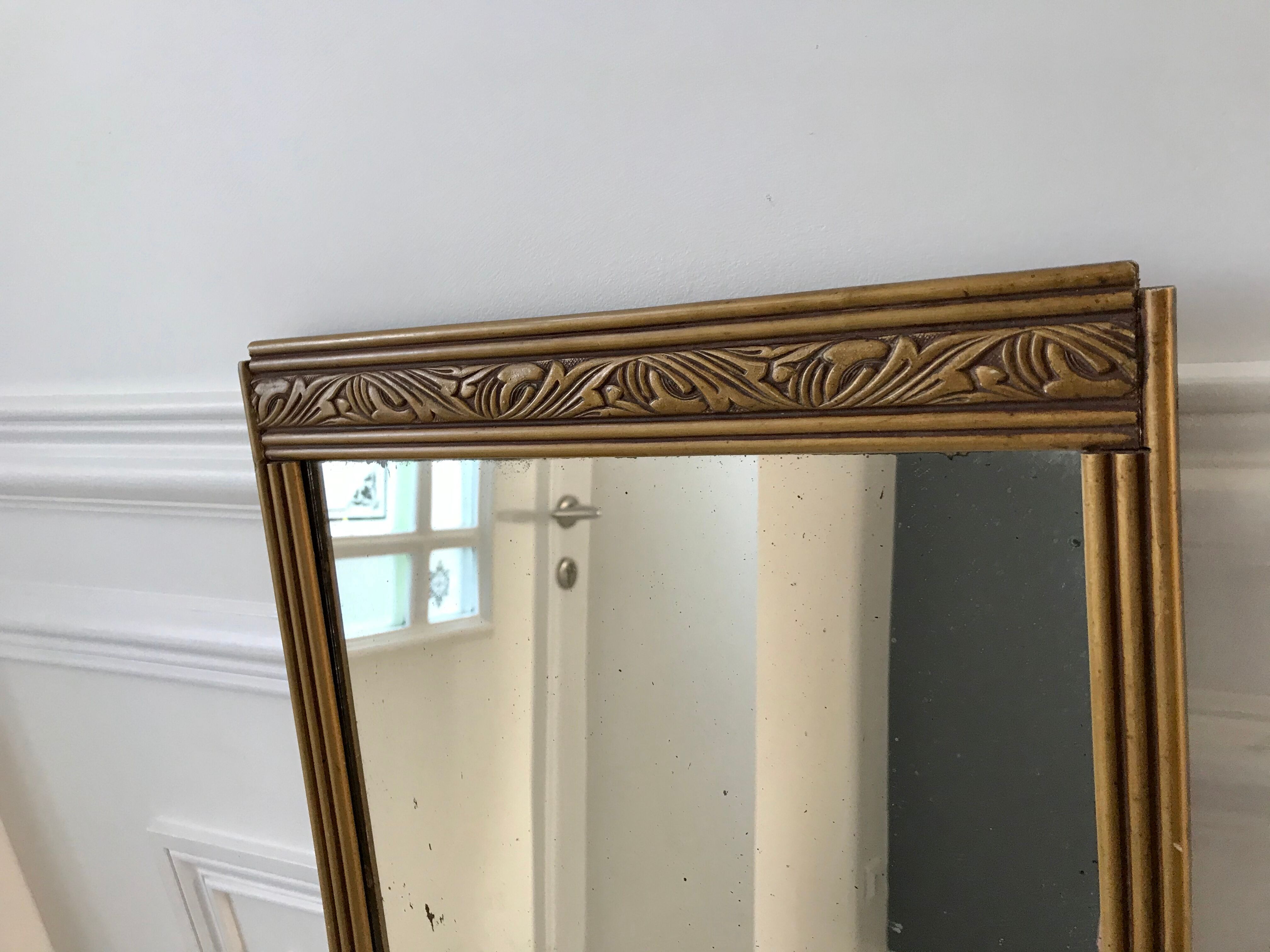 art deco mirror top gilded 30s