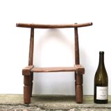 Antique African Baoulé wooden chair, early 20th century