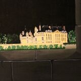 Tableau Rolande Féore huile sur toile Nocturne à la chouette au château du Lude
