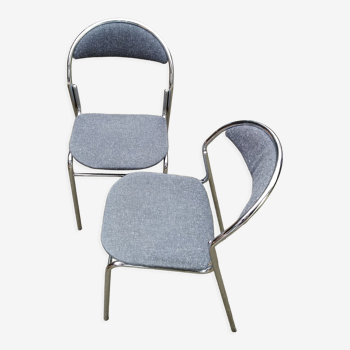 Paires de chaises empilables "Souvignet Plichaise"