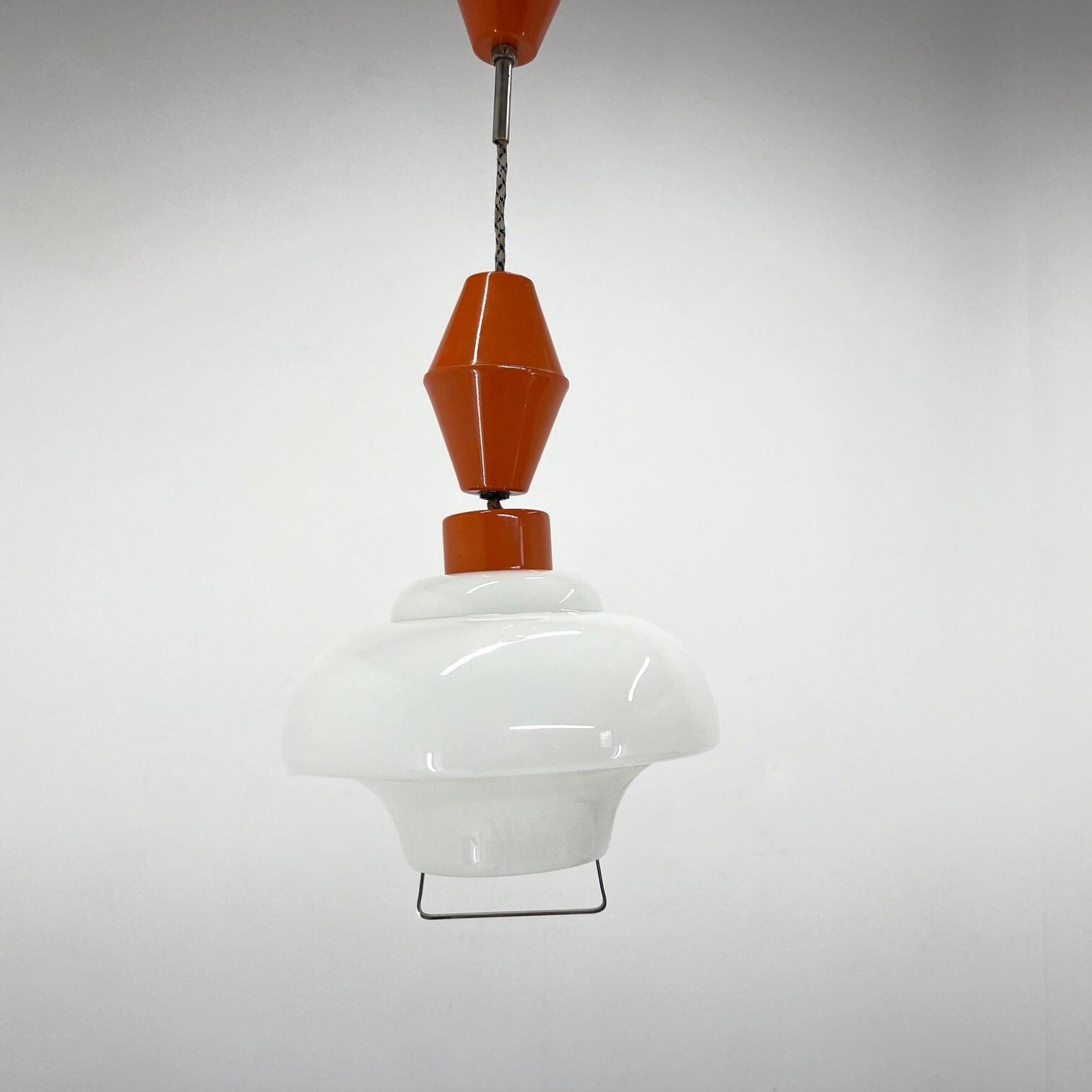 1950's Pull-down Pendant Light, Czechoslovakia