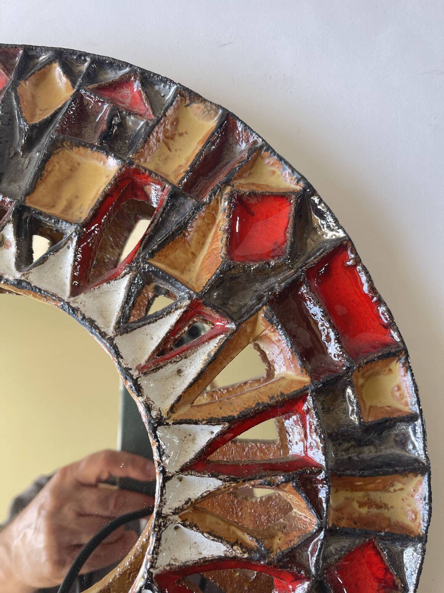 Ceramic mirror roland zobel the anduze cyclades