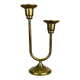 Bougeoir laiton double, vintage