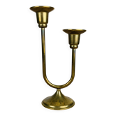 Bougeoir laiton double, vintage