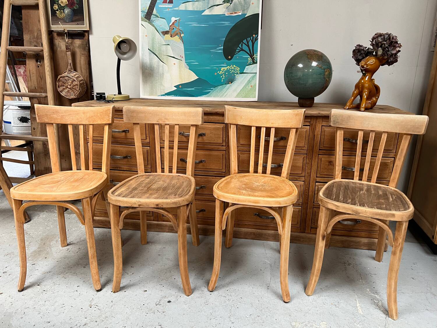 Chaises bistrot Baumann anciennes