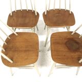 Set of 4 chairs "Fanett", Ilmari Tapiovaara, Sweden, 1960