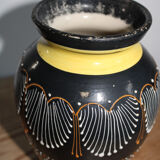 Henriot Quimper vase - Breton earthenware - graphic decoration