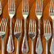 Christofle pearls, dessert cutlery 12 forks 12 spoons 17cm