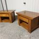 Pair of elm bedside tables Luigi Gorgoni 1980