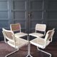 White Cesca B32 Marcel Breuer chairs 1970