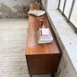 Enfilade teck XL années 60 constructiviste