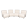 Italian 20thc set of four seats in cream boucle c.1980