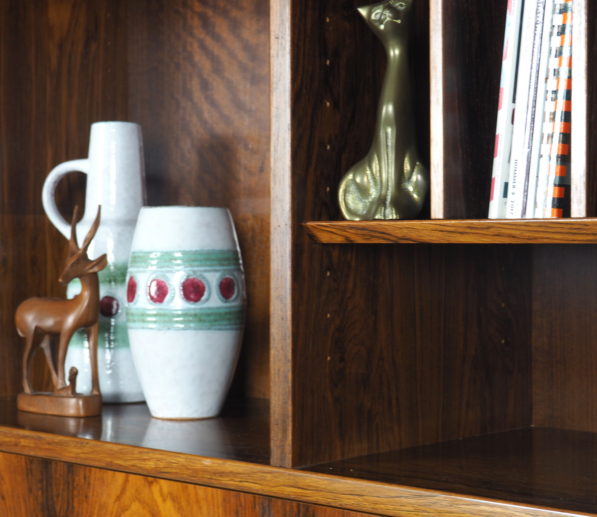 Rosewood bookcase with writing desk by Carlo Jensen for Hundevad, 60
