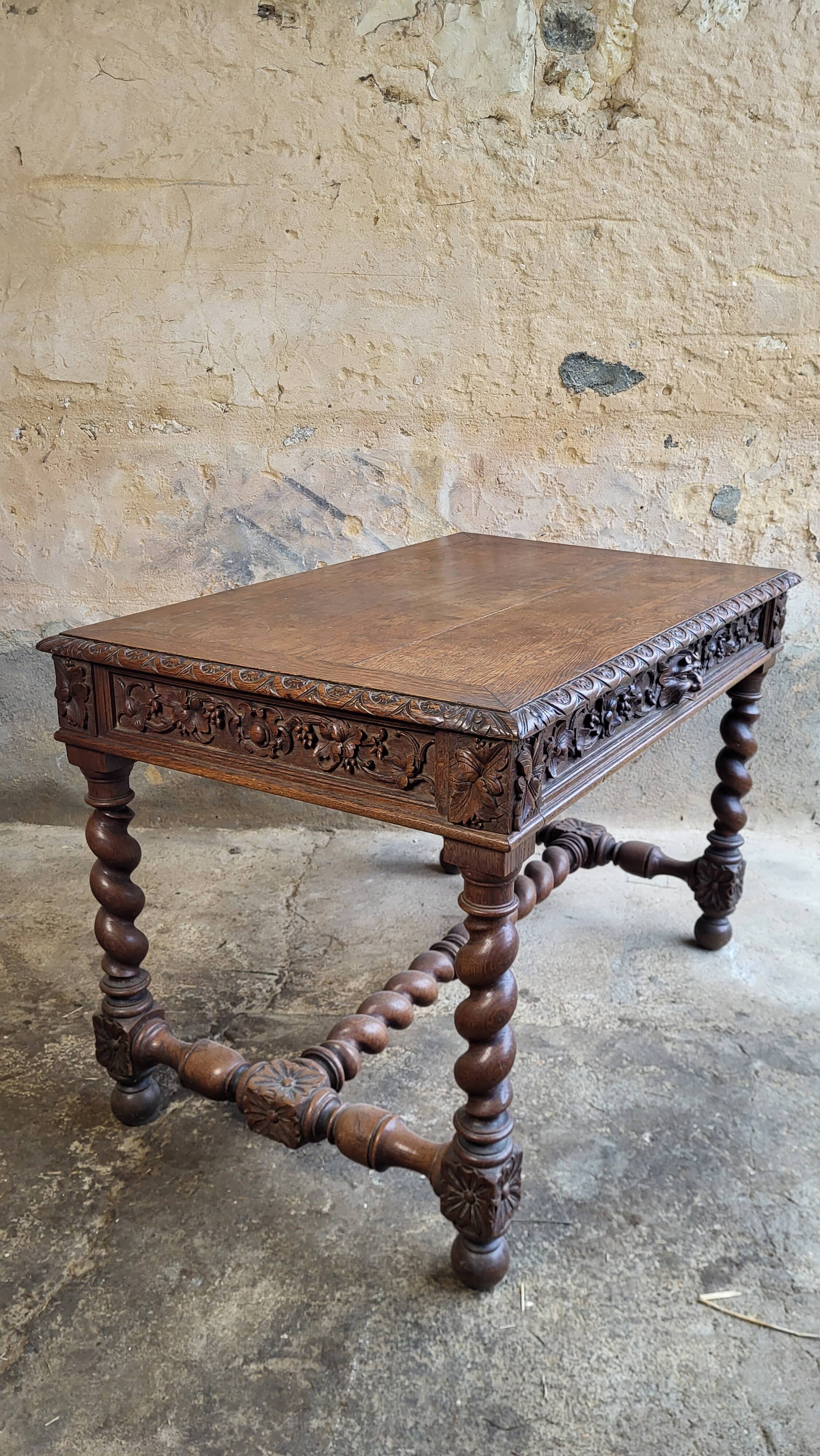 Louis xiii style writing desk table